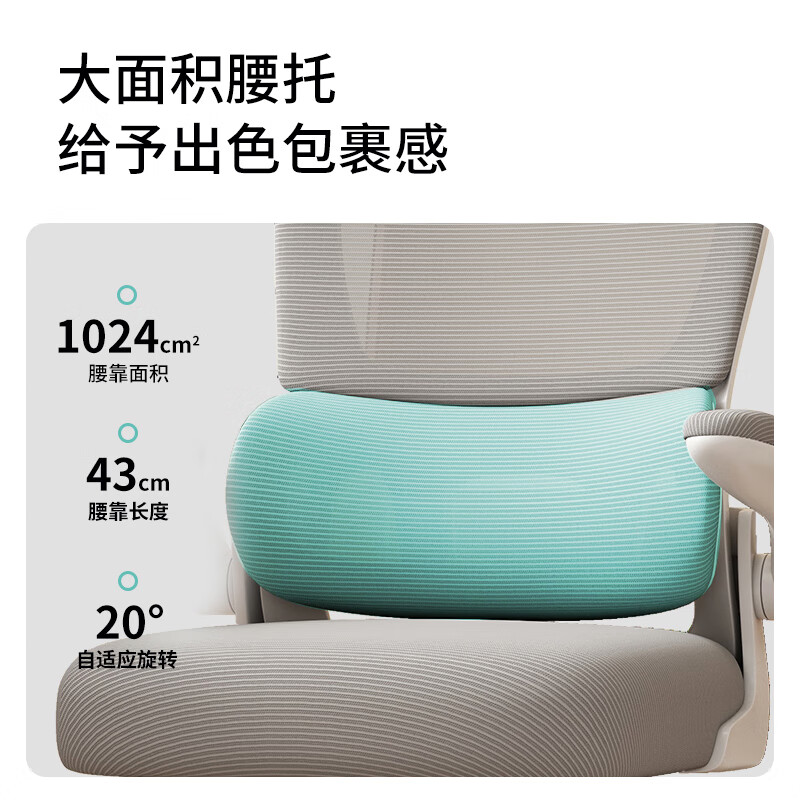 Huixun Jingdong's own brand computer chair study chair engineering chair lift office chair desk chair back chair elegant gray suspended lumbar support + lift adjustment
