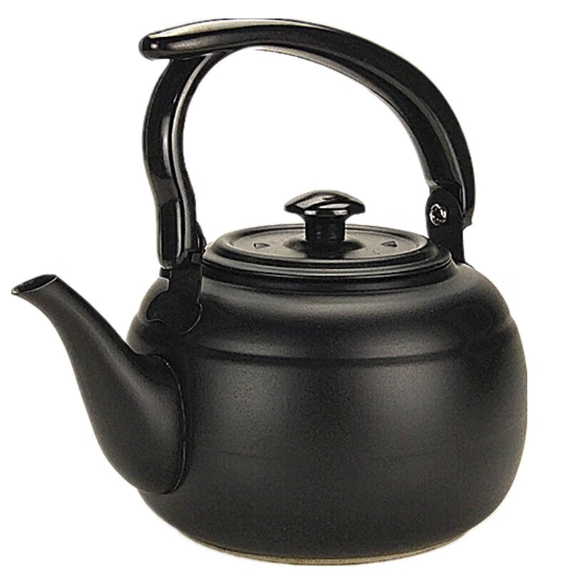 Shadow thickened stainless steel hotel teapot restaurant hotel teapot black classical small tea pot induction cooker kettle thickened stainless steel color teapot without filter with detergent 1.2L 1L or more