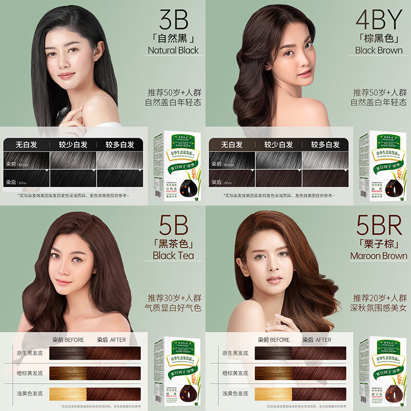 Zhanghua (SAVOL) ecological hair dye cream natural black 2 boxes (non-allergenic dye cream cover white does not contain paraphenylenediamine) JD.com self-operated