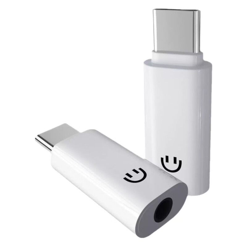 Funny Pig (GAGZ) headphone adapter typec to 3.5mm hole audio head suitable for Huawei vivo Xiaomi oppo supports listening to songs and calls voice converter cable Apple 15/16 Samsung TypeC to 3.5mm headphone adapter plastic white - fully compatible