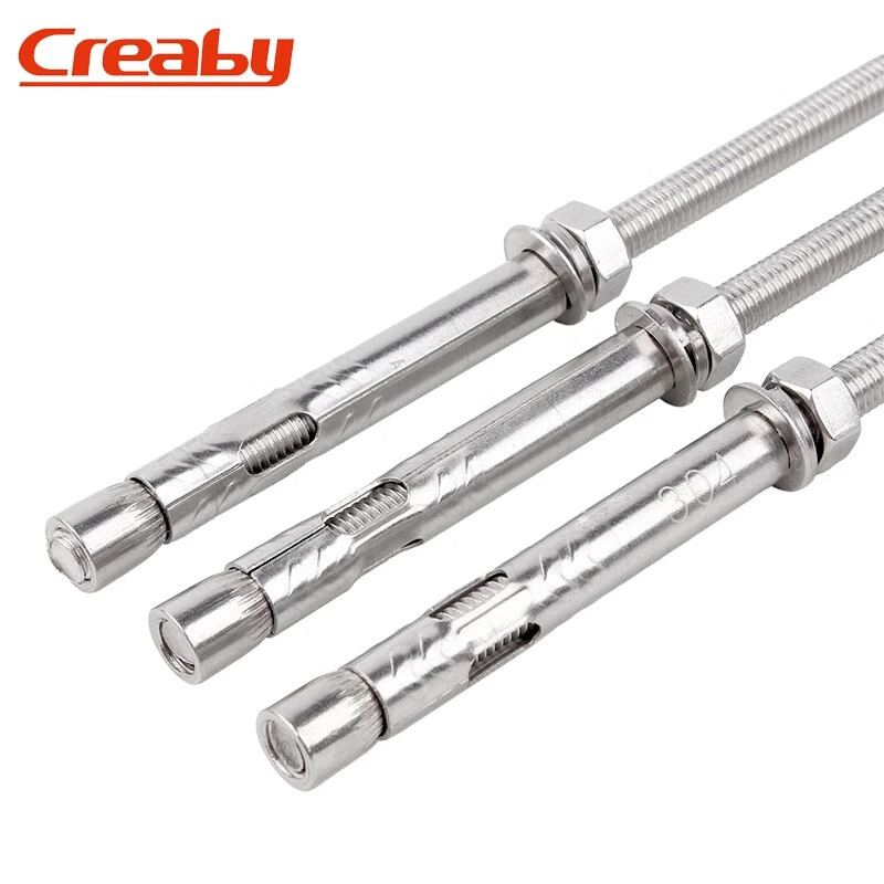 Creaby304 stainless steel extended expansion screw extra long ceiling expansion bolt clothes rack special pull explosion screw M6x120 1 set