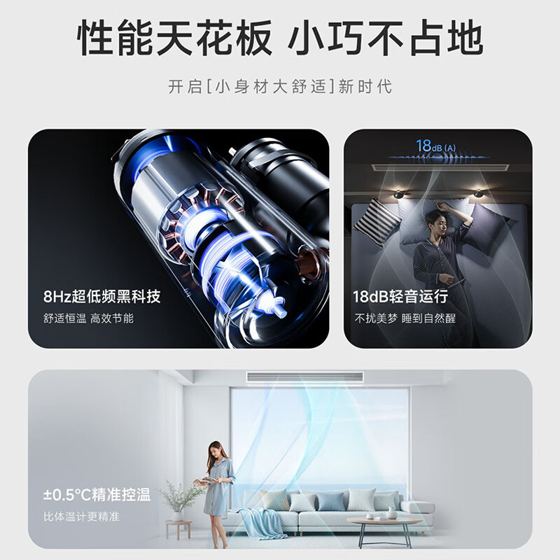 Haier central air conditioner one to four household multi-split duct machine one to three\one to five\one to six full DC variable frequency embedded air conditioner Yunshu Pro+ first level energy efficiency 6 HP three bedrooms and two living rooms 90-120 - Consult customer service for discounts