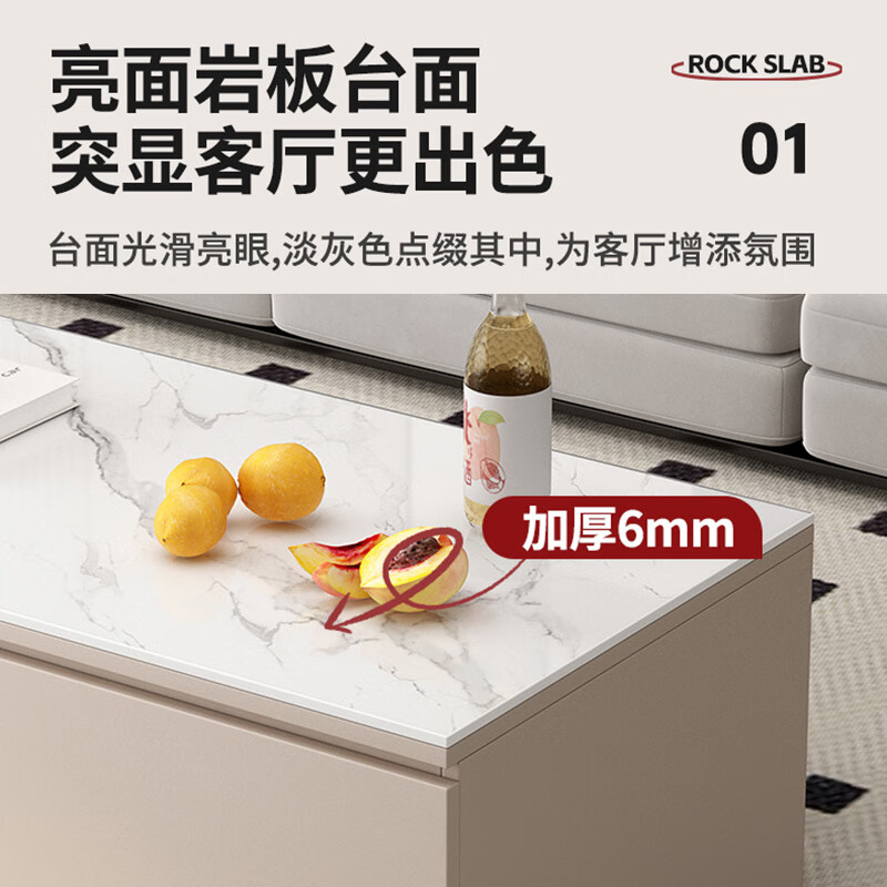 Aimuge includes installation solid wood TV cabinet floor-standing coffee table combination living room 2025 new storage cabinet TV cabinet 0.6m glass low cabinet