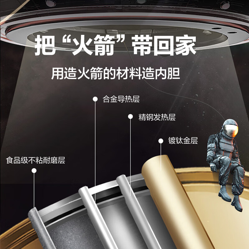 ASD IH Rice Cooker 4L Large Capacity Household Low Sugar Rice Cooker for 2-6 People Champagne Gold AR-F40I571 (4L)