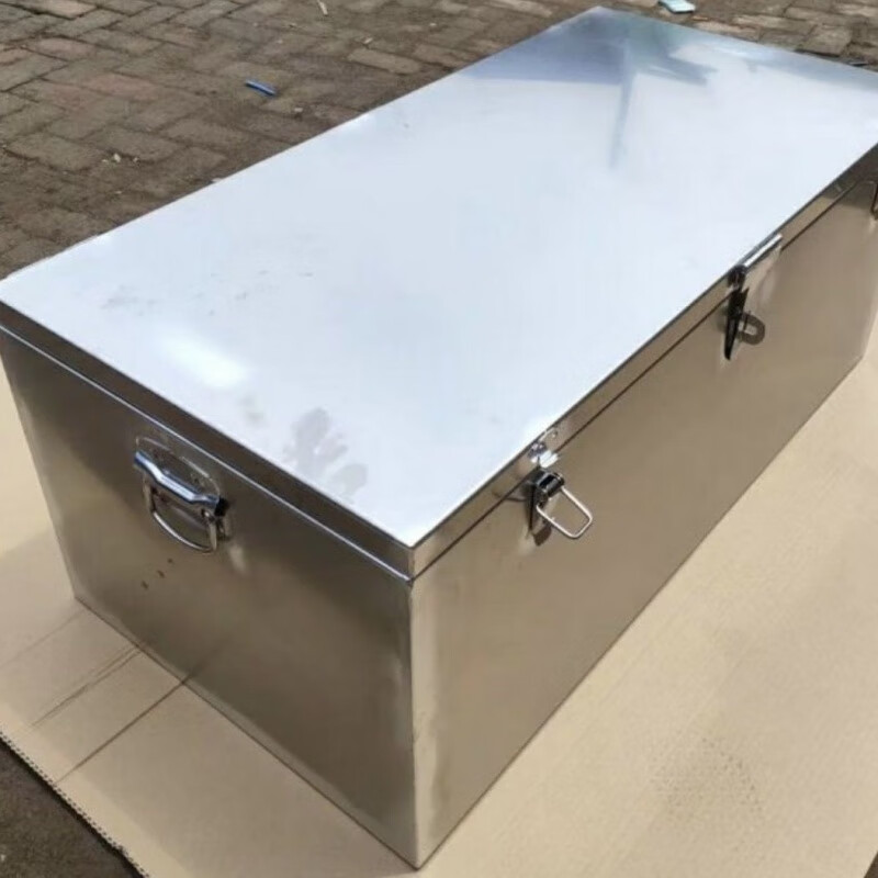 Vinoa stainless steel tool box large waterproof home appliance repair engineering machinery storage storage box rectangular thick customization length * width * height customization
