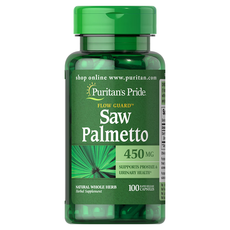 Puritan's Pride saw palmetto compound extract capsules 100 capsules saw palmetto compound extract gel 100 capsules*1 bottle