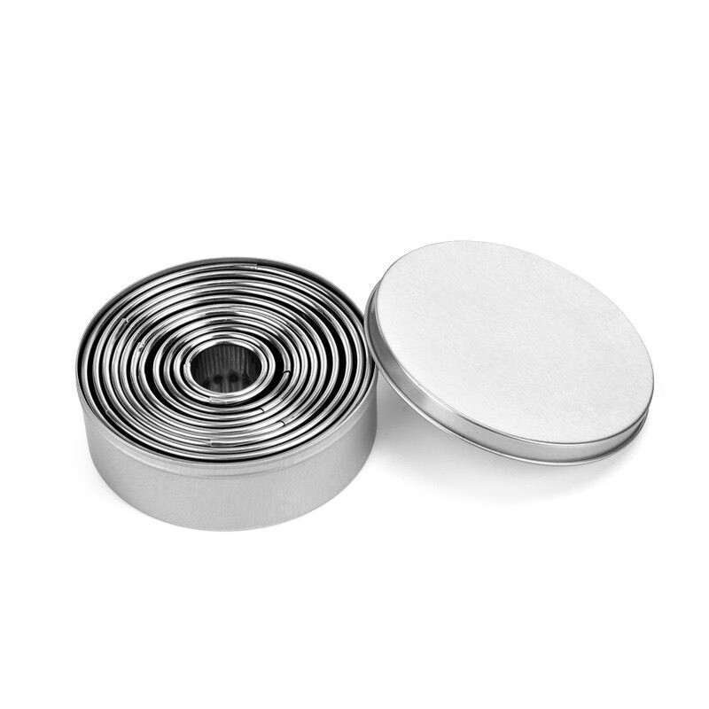 Meikejie round mold stainless steel 11-head cutting mold cake baking mousse ring mold biscuit Moss mold dumpling skin pressure mold mousse circle 4.6cm 1 piece