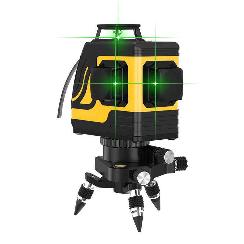 12-line green light level meter, high-precision strong light thin-line laser outdoor 8-line wall-mounted water level meter, wall-mounted ceiling 8-line + 360 base