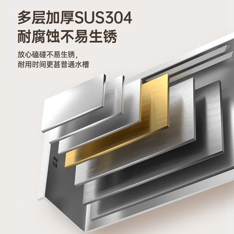 JMWU Xiaomi Grain Embossed Sink Large Single Slot SUS304 Stainless Steel Thickened Taichung Sink Home Kitchen Dish Basin 5.0 Thick Raindance Four-Speed Pullout + Desktop Control + Cup Washer Gun Gray 8045