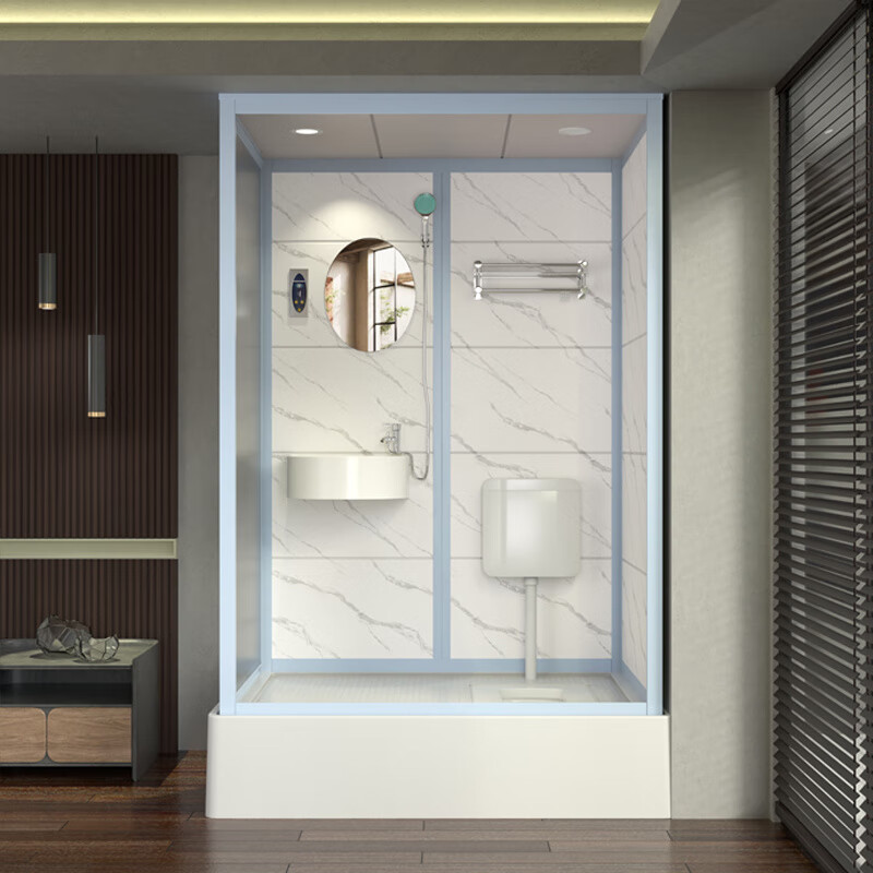 FANCYCHIC integrated shower room integrated bathroom wet and dry separation bathroom household shower room integrated glass shower room 120*100 front door without toilet