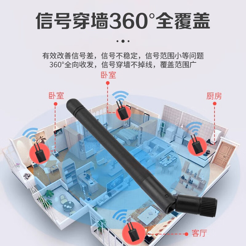 Qantop dual-band glue stick antenna wifi router network card external antenna dual-band ASUS glue stick inner needle QT-XL015