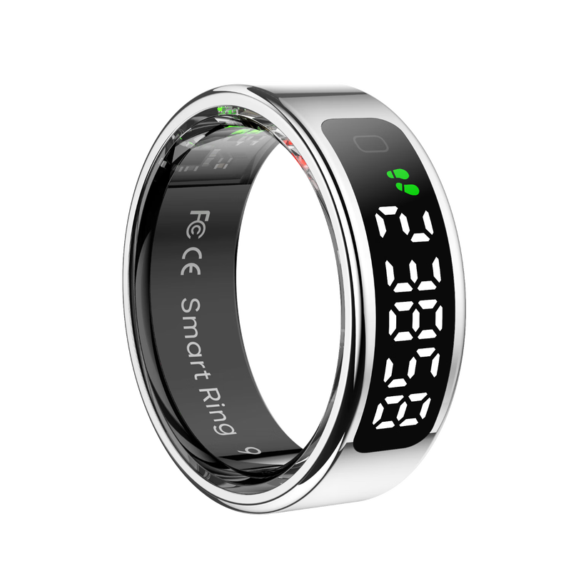 Vegeta 2025 new smart ring multifunctional heart rate blood oxygen sleep health monitoring multi-sport mode recording step counting running smart ring black heart rate blood oxygen/remote photography, etc. 12# inner diameter 21.6mm circumference 67.8mm