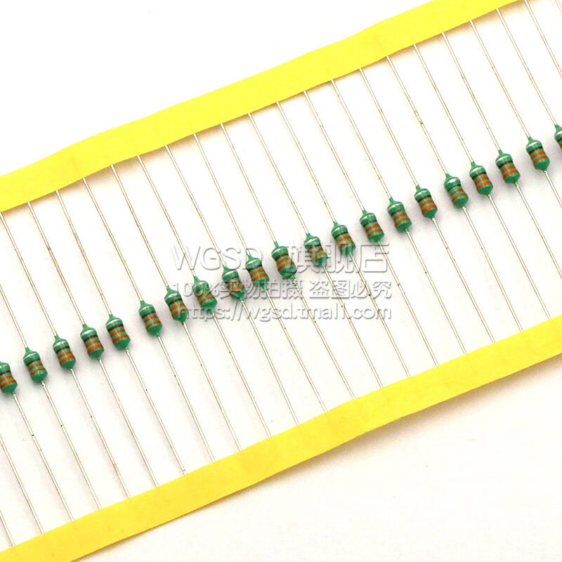 Dafuri 0307 color ring inductor 0.1uH/1uH/10uH/100uH/1mH 1/4W color code inductor inductor color code 0307 color ring inductor 0.1UH (50 pieces)