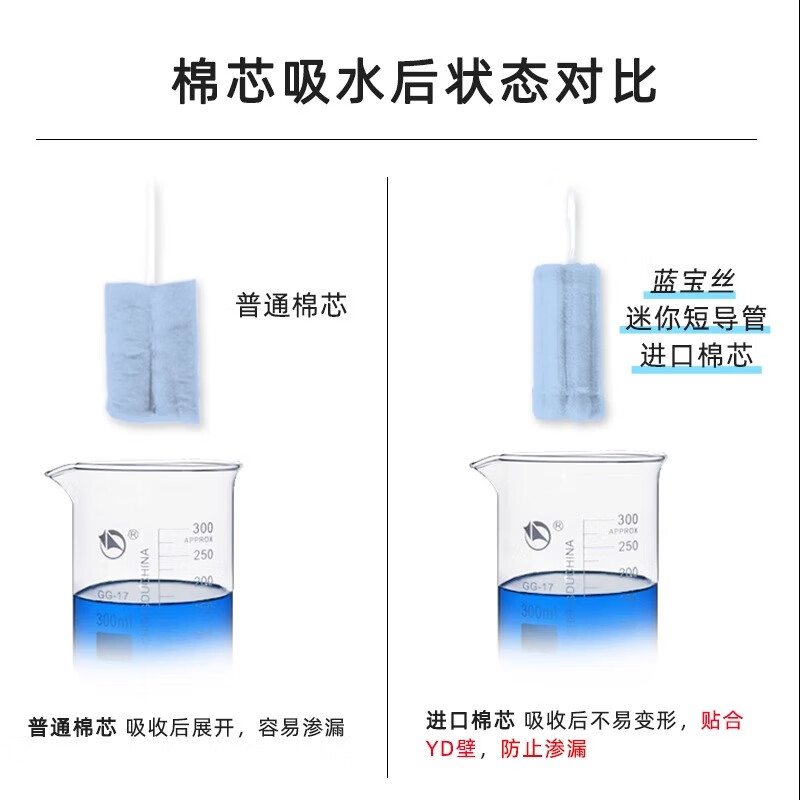 Bluetex German brand mini short catheter imported cotton core tampon girl's catheter built-in sanitary napkin mini short catheter normal flow 16 pieces * 3 boxes