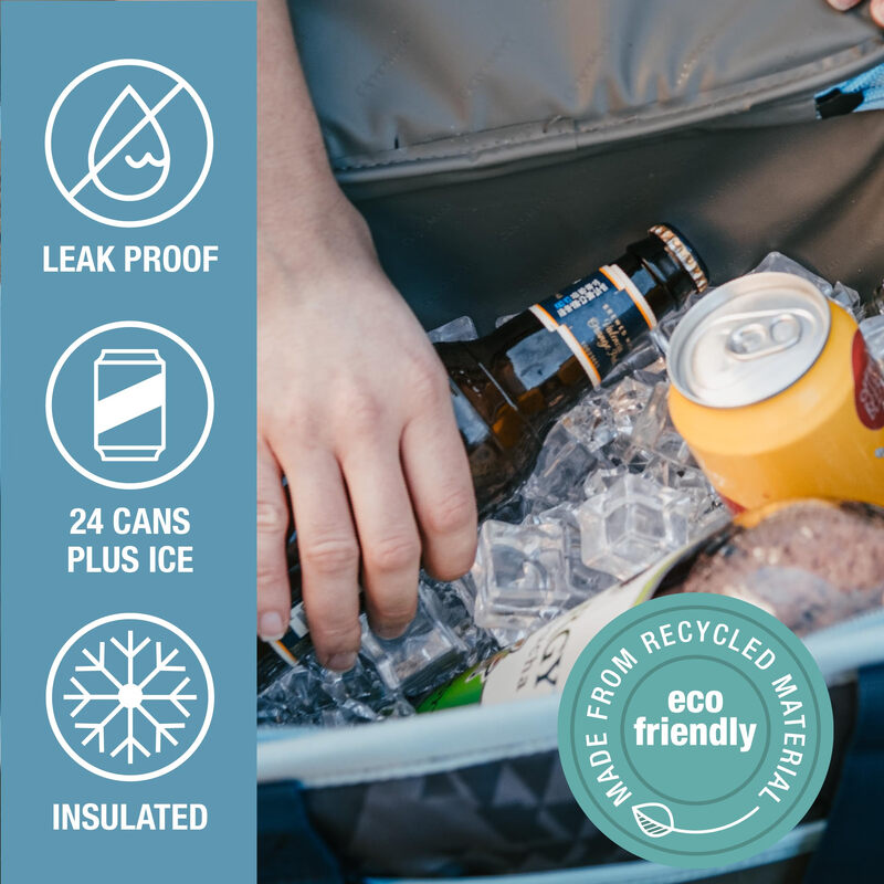 CleverMade 24-can portable folding insulated cooler outdoor camping picnic car camouflage design