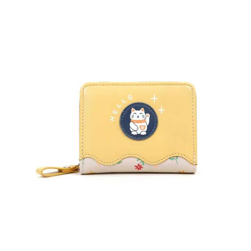 Woodpecker (TUCANO) Light Luxury 2025 New Small Wallet Women's Short Style Small and Cute Two-fold Coin Purse Japanese Contrast Color Cartoon Student Pink