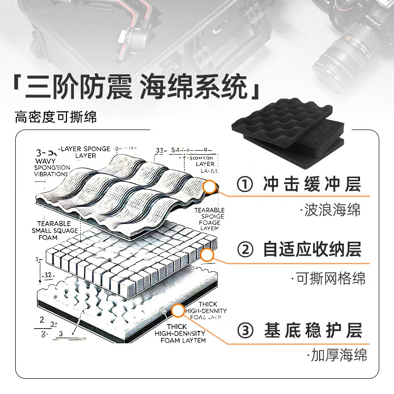 Tactix instrument equipment box portable safety precision tool box waterproof and shockproof aviation protection thickened box 320084
