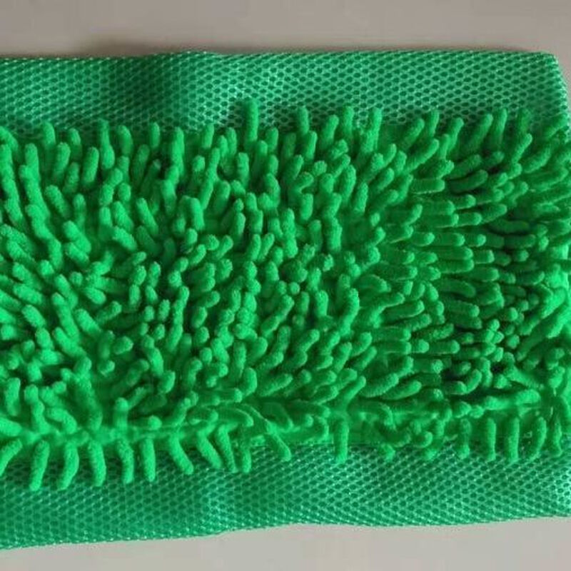Flat mop replacement cloth chenille cloth clip-on caterpillar mop floor wiping cloth household dust pusher chenille gray 3 pack