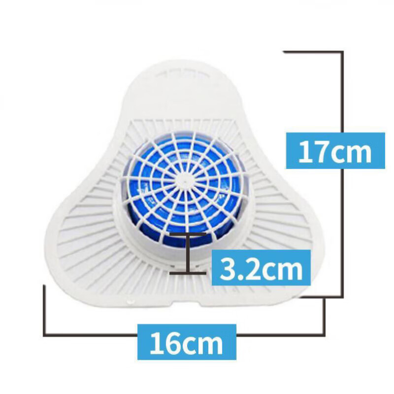 Men's toilet urinal deodorizing fragrance block aroma ball filter triangle block odor removal artifact urinal splash pad 2 pack