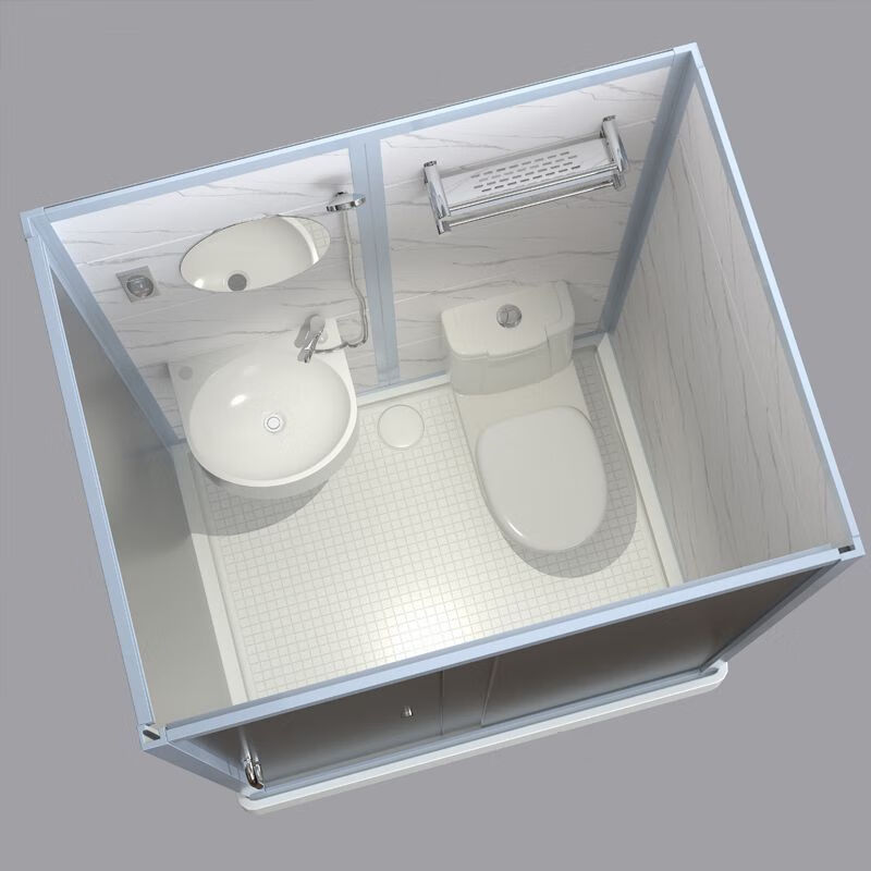 Jomoo's new integrated shower room bathroom integrated toilet mobile integrated bathroom household partition door waterproof toilet 170*120 front opening does not include toilet and does not include steam