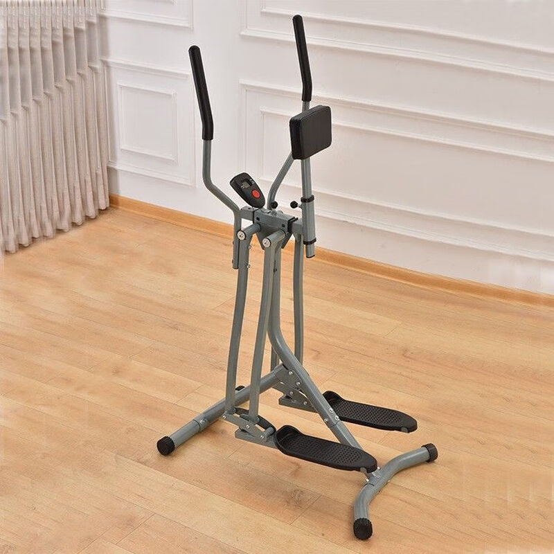 Elliptical machine for home use, space walker for middle-aged and elderly people, walking machine, foldable and silent, front and rear, left and right rotation fitness equipment, black, foldable and silent
