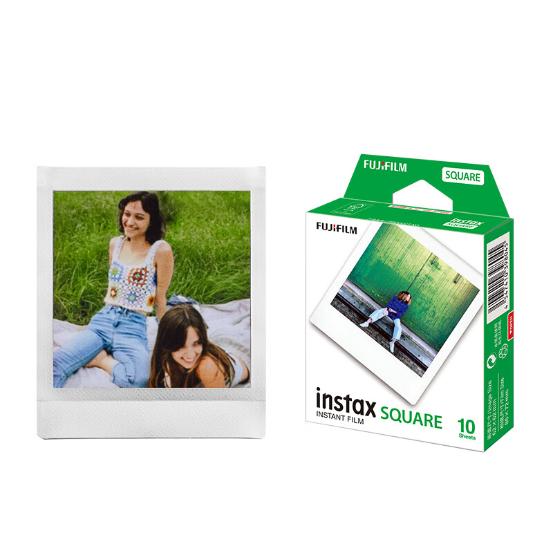 INSTAX Fuji instax Polaroid Square Photo Paper White Border Single Pack 10 sheets (Applicable to SQUARE series mobile phone mobile phone photo printer SP-3)