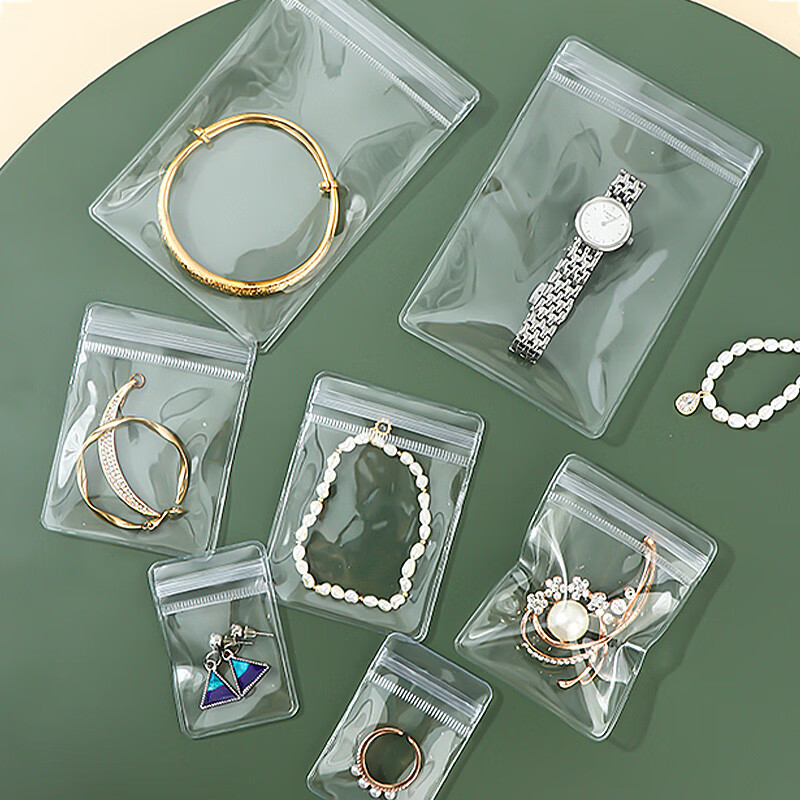 TaTanice jewelry storage bags, 60 pieces, anti-oxidation jewelry bags, earrings, ear studs, necklace storage bags, jewelry seal bags