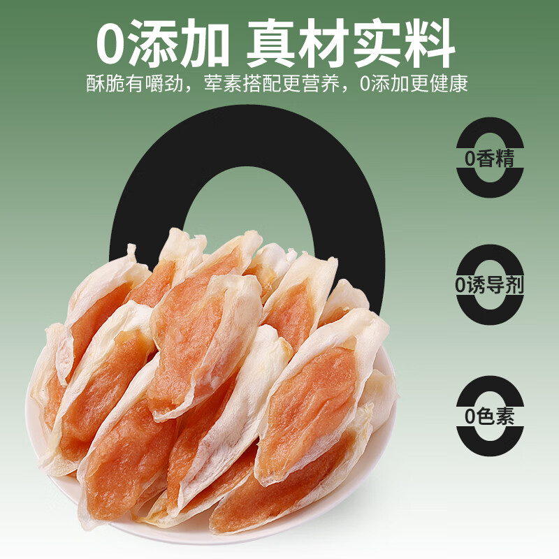 HELLOJOY dog snacks, jerky strips, general dog training reward snacks for adults and puppies, chicken and rabbit ears 120g