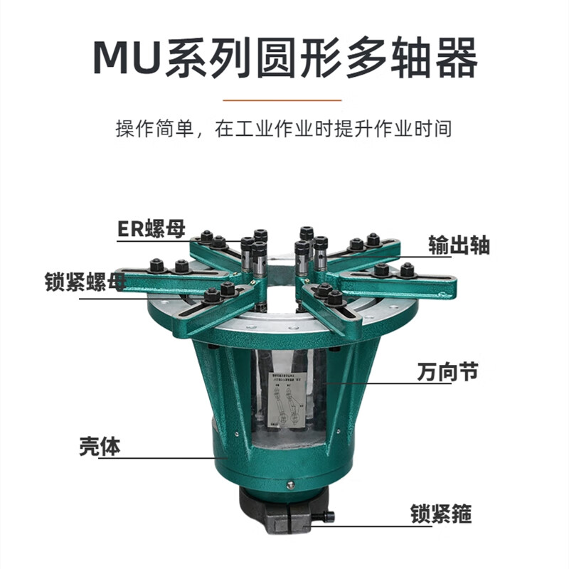 Wen Yijia MU type adjustable round square multi-axis multi-hole drilling machine drilling multi-head tapping machine tapping power head MU250 six-axis