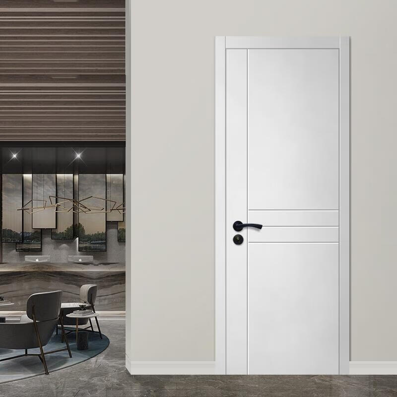 Customized solid wood door, bedroom door, composite door, home room door, paint-free door set door, interior door, simple ecological door, door + door frame + lines + hardware accessories