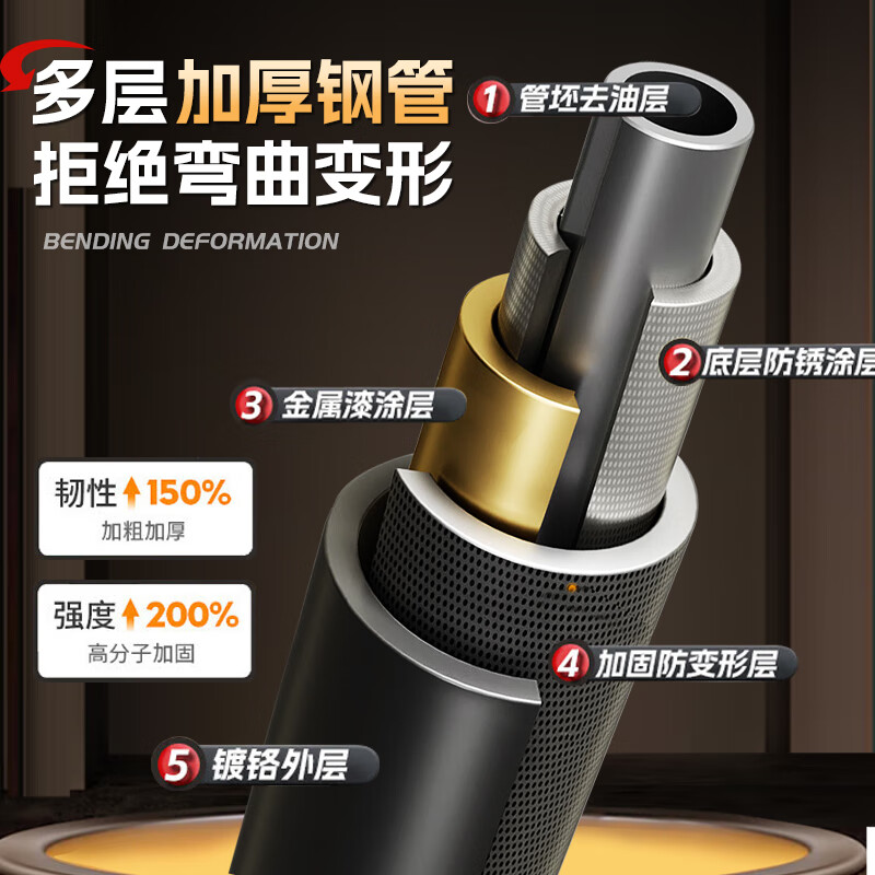 XTEP horizontal bar indoor pull-up device for home adults without punching on the door fitness equipment sports boom anti-slip base-Justable + hanging ring 120-170 Authenticity guaranteed