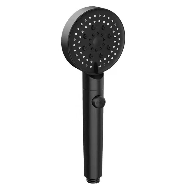Supercharged shower head shower head set Black Warrior five-speed adjustment home bath handheld shower head 5-speed supercharged + 2 meters hose silver