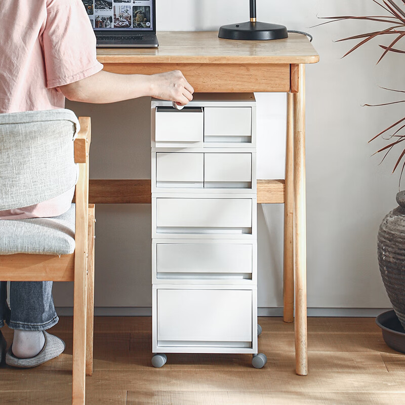 Shuangshan Desktop Storage Box with Pulleys for Underwear and Socks Storage Box Drawer-Type A4 File Organizing Box