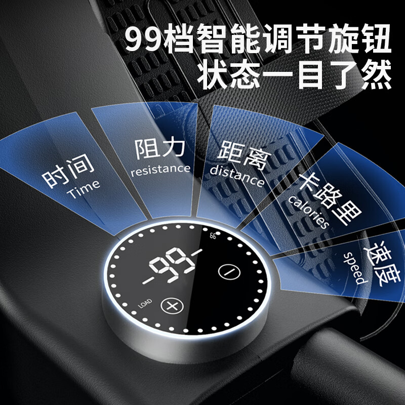 Hanma Foldable Super Fat-Burning Intelligent Rowing Machine Home Training Magnetic Silent Rowing Machine Sports Athens Black/APP Personal Training Annual Card/SF Express Household/32