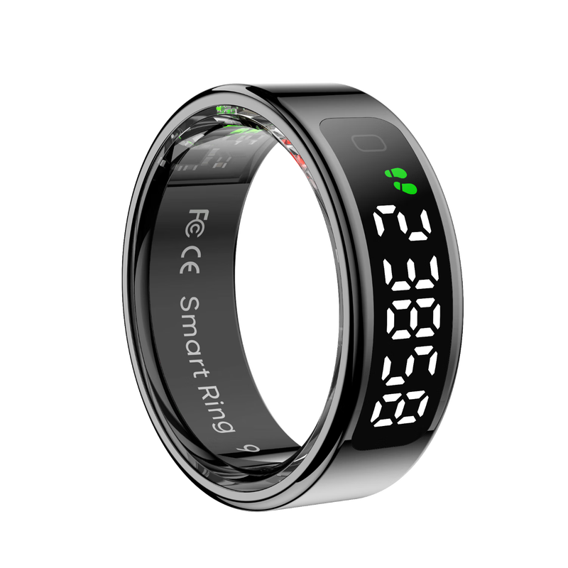Vegeta 2025 new smart ring multifunctional heart rate blood oxygen sleep health monitoring multi-sport mode recording step counting running smart ring black heart rate blood oxygen/remote photography, etc. 12# inner diameter 21.6mm circumference 67.8mm