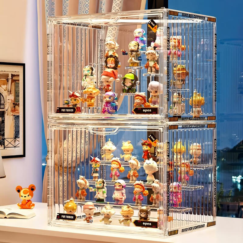 Hakkai Bird Blind Box Acrylic Display Box Labubu Figure Display Cabinet Bubble Mart Storage Box Transparent Lego Dustproof