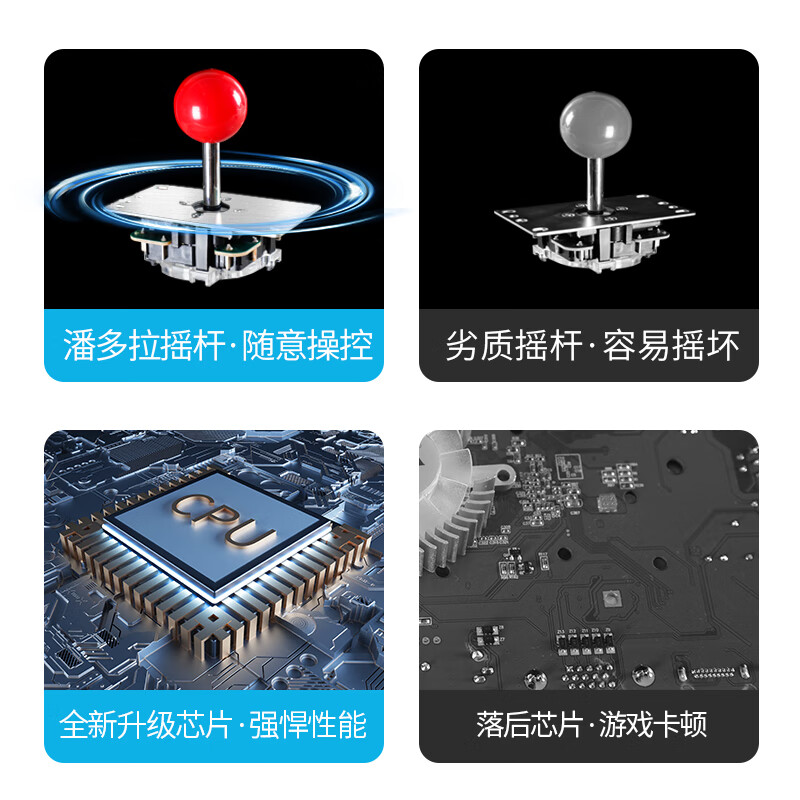 Pandora Ace Joystick Arcade Game Console Connected to TV Home Fighting Double Moonlight Treasure Box Lightning All-in-One Wireless Competition Pandora Portable Screen Folding 2025 New Controller X5 35,000 Games + Archives + Revised Games-Top