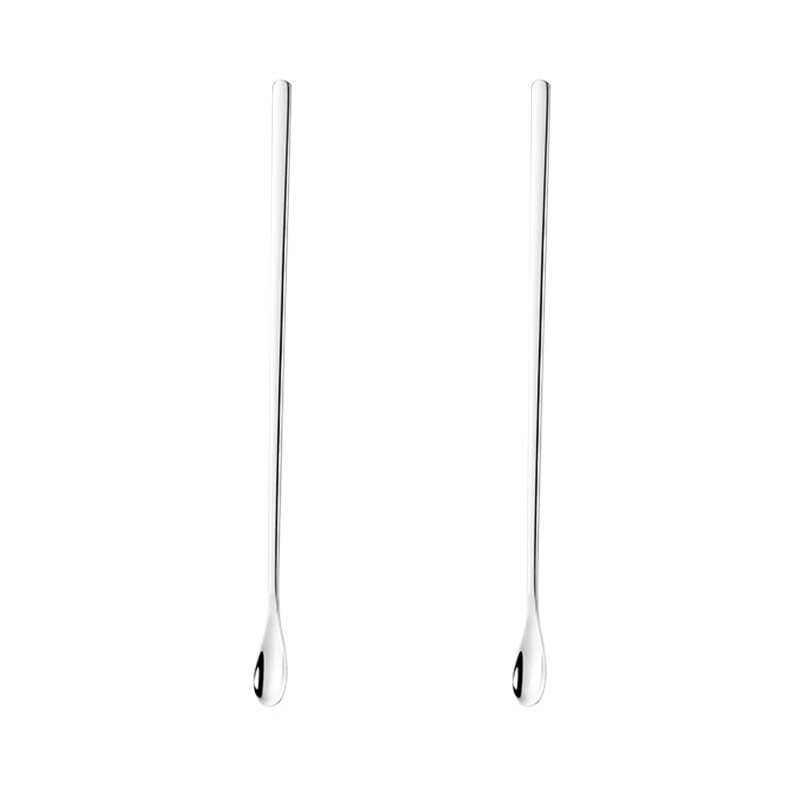 Shihua 304 stainless steel mixing spoon 2 pack long-handled coffee spoon ice spoon honey cocktail dessert stirring stick