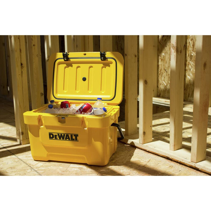 DeWalt 25-quart rotary molded cooler, yellow