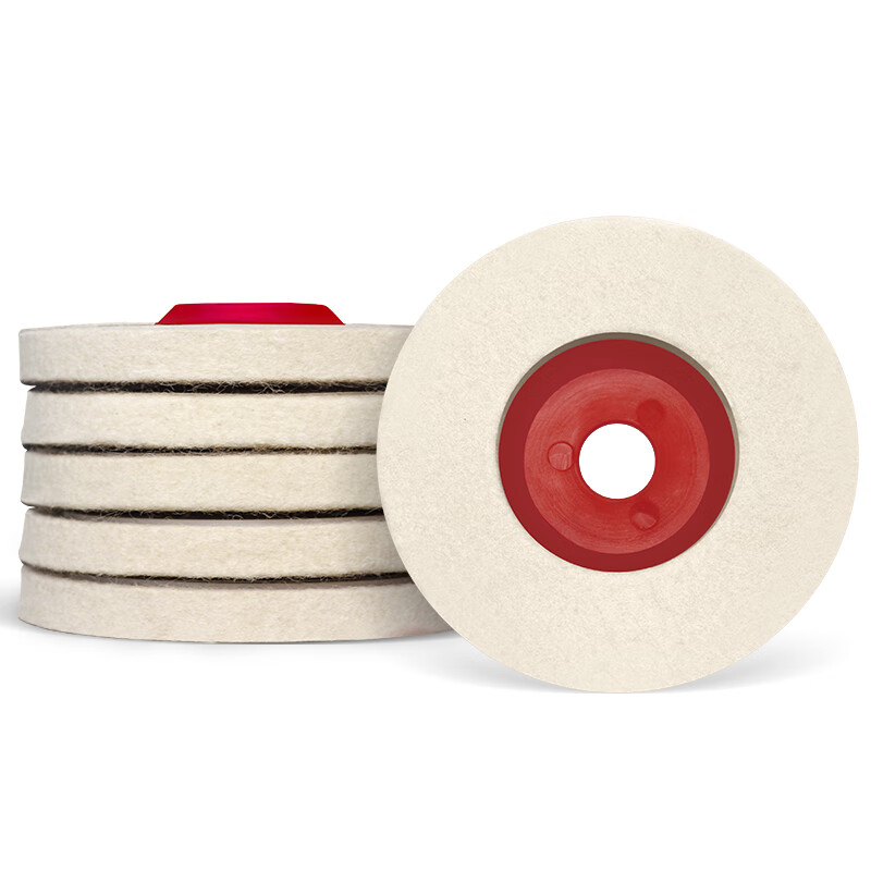Wool wheel mirror polishing wheel angle grinder polishing sheet stainless steel marble tile felt wheel waxing and polishing sheet wool wheel red cover ultra-fine 100 pieces/box free delivery