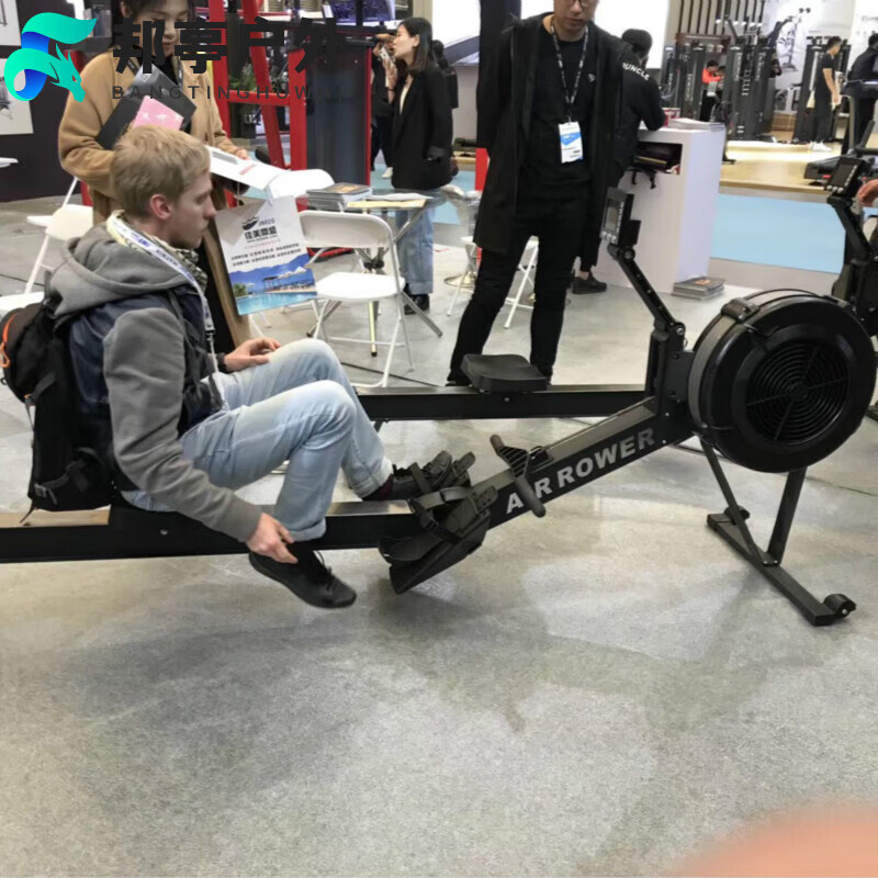 OEMG Germany imported quality c2 wind resistance rowing machine gym commercial rowing boat home folding non-water resistance rowing machine black (main frame warranty 3 years, accessories 1 year)