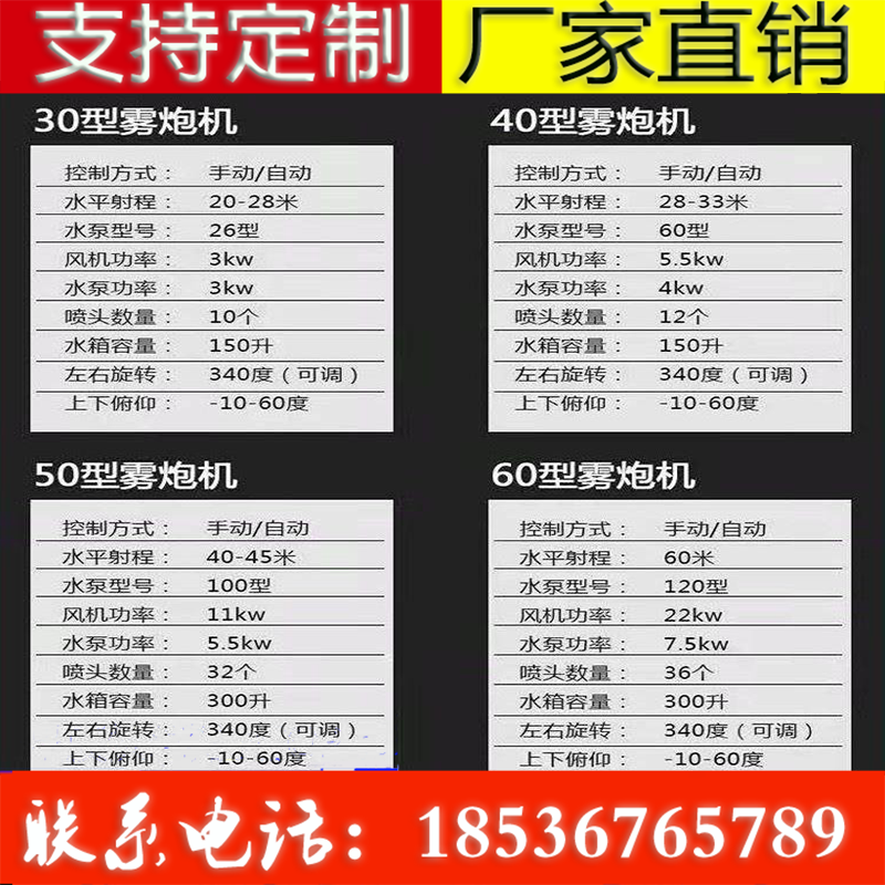 Kezitu fog cannon 30 small construction site dust removal, environmental protection, cooling and dust-proof fully automatic sprayer industrial high-range atomizer 10-type electric fog cannon gasoline model