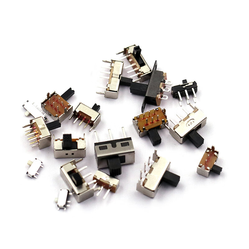 Dafuri toggle switch single and double row in-line horizontal small and micro power switch sliding gear pull wave band 2 gear 3 SS-13D07 4 feet 3 gear handle length 4MM (30 pieces)