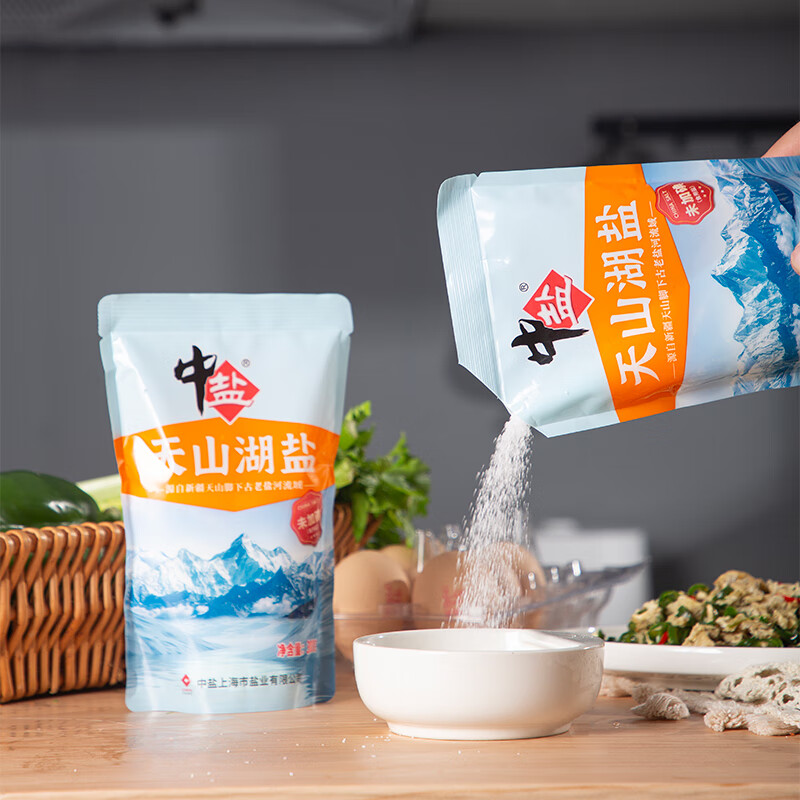 China Salt Tianshan Lake Salt 300g, no iodized, no anti-caking agent, natural lake salt edible salt, produced by China Salt