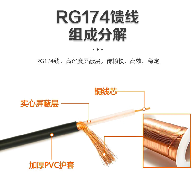 Qantop car Bluetooth positioning and navigation antenna GPS+Beidou two-in-one SMA straight male connector 3m QT-BQ14