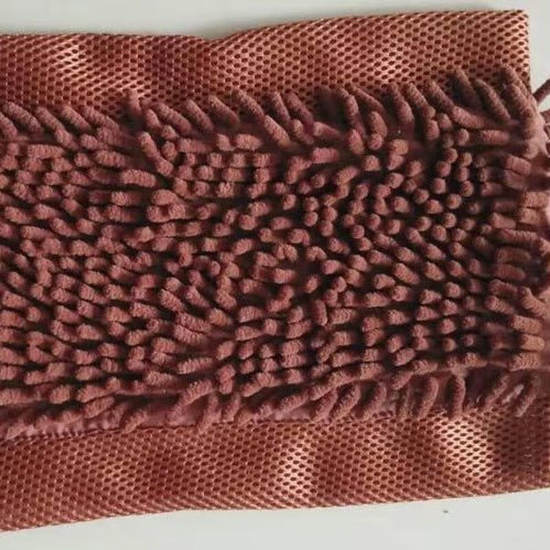 Flat mop replacement cloth chenille cloth clip-on caterpillar mop floor wiping cloth household dust pusher chenille gray 3 pack