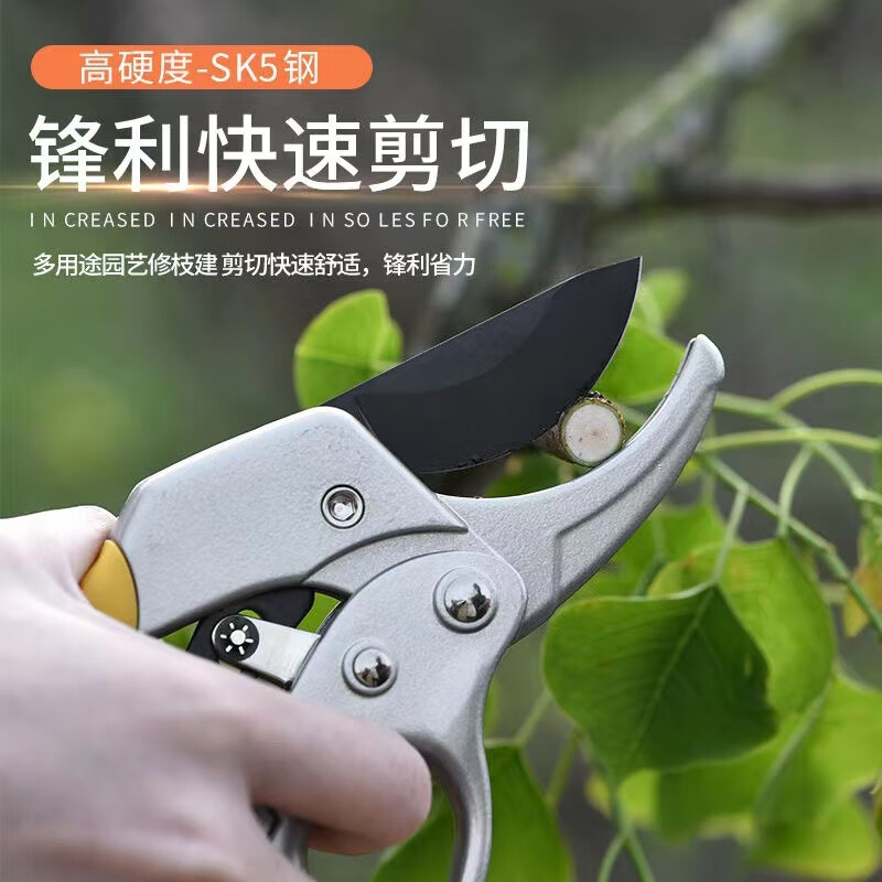 Yeyu fruit tree pruning scissors segmented labor-saving garden pruning branches garden pruning thick branch shears new super sharp ratchet type thick branch shears - silver