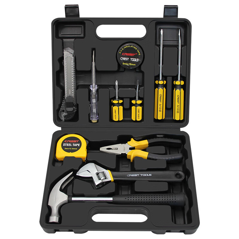 Ye Yu household tool set daily maintenance hardware pliers hammer wrench screwdriver set vise combination box 12 pieces for daily use at home