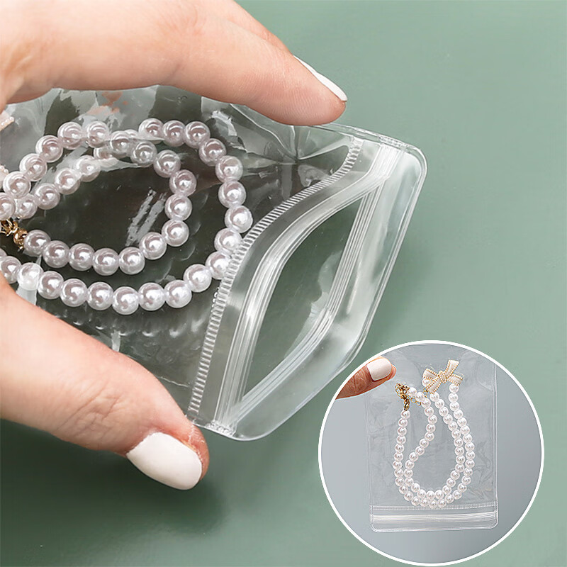 TaTanice jewelry storage bags, 60 pieces, anti-oxidation jewelry bags, earrings, ear studs, necklace storage bags, jewelry seal bags