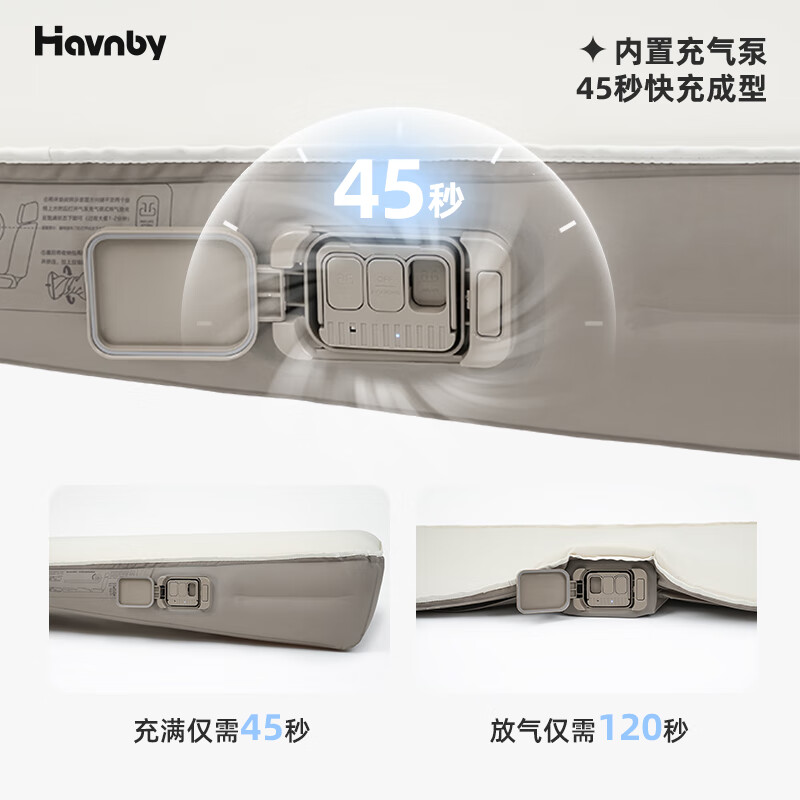 Havnby Anwen White is suitable for asking the world M8M9 car in-car automatic inflatable sponge mattress cloud light cushion for the co-driver's lunch break sleeping